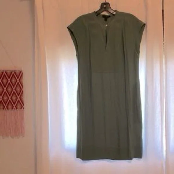 J. Crew Sage Green Easy Tunic Dress Size M - Picture 1 of 2
